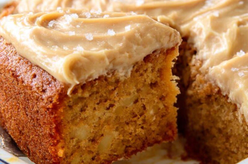 Caramel Apple Sheet Cake Recipe