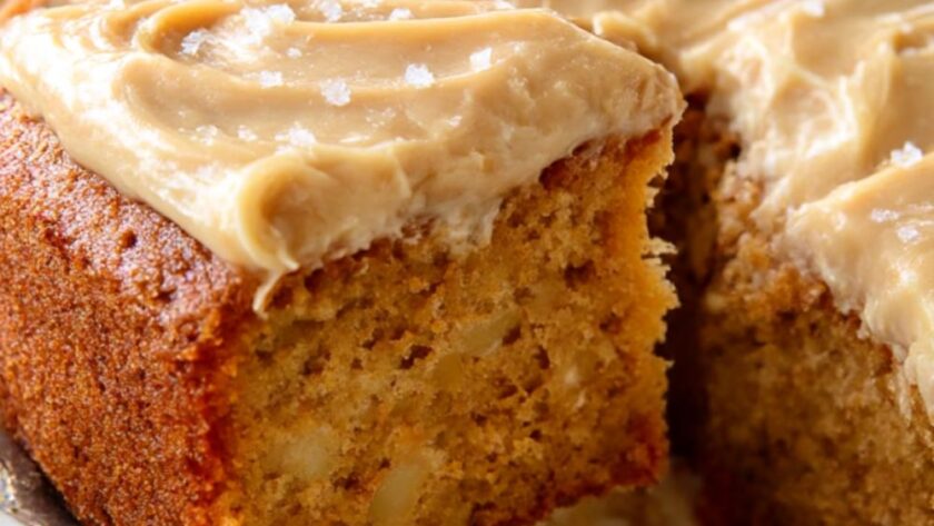 Caramel Apple Sheet Cake Recipe