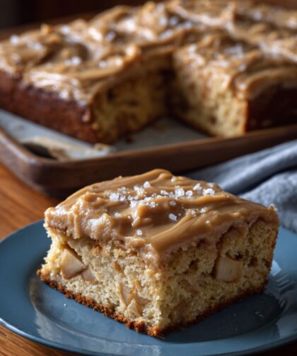 Caramel Apple Sheet Cake Recipe