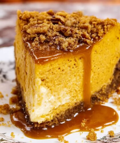 Caramel Pumpkin Gingersnap Cheesecake Recipe