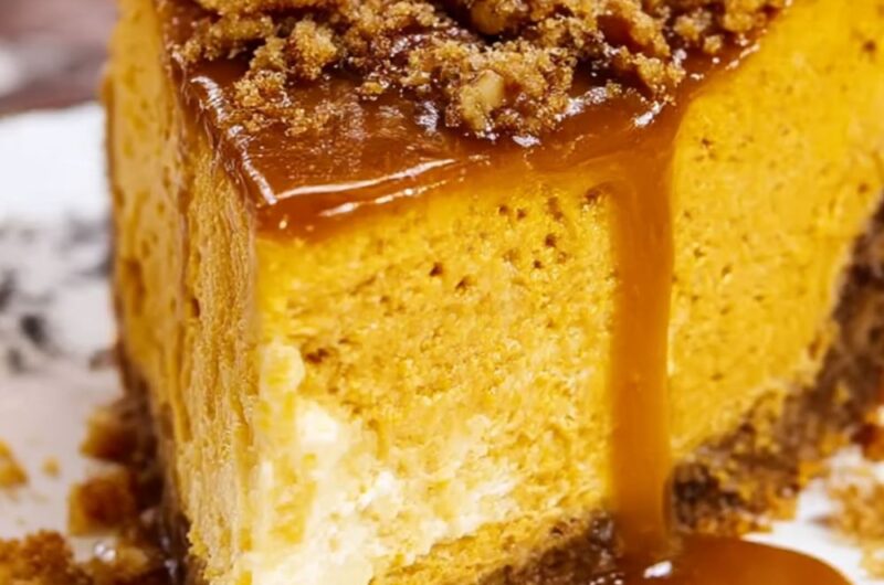 Caramel Pumpkin Gingersnap Cheesecake Recipe