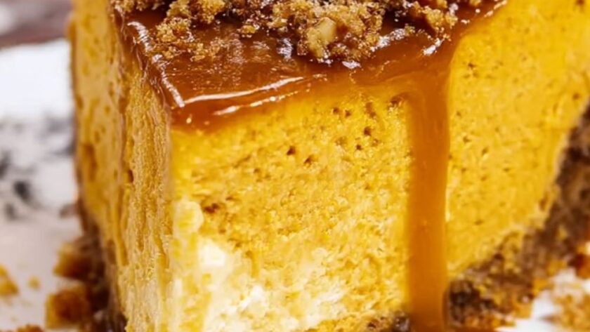 Caramel Pumpkin Gingersnap Cheesecake Recipe