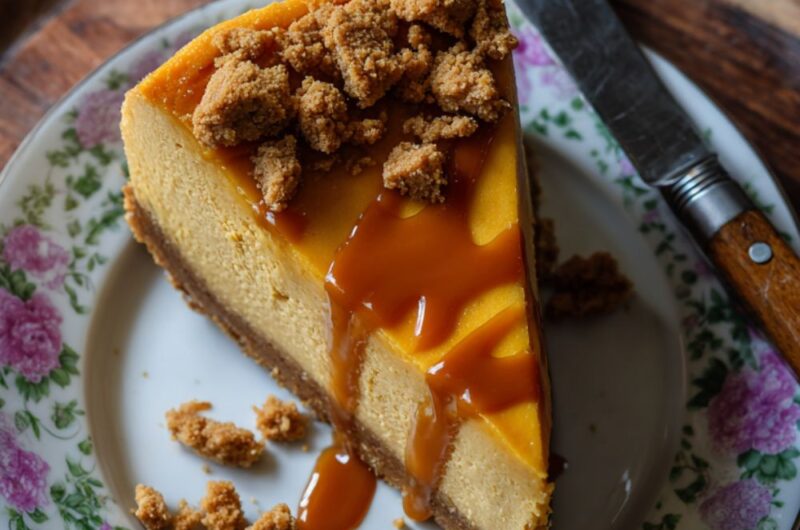 Caramel Pumpkin Gingersnap Cheesecake Recipe