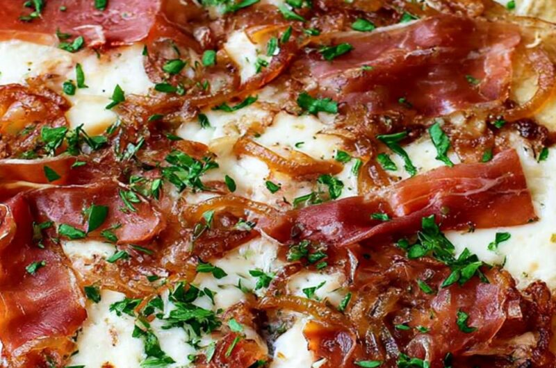 Caramelized Onion & Prosciutto Pizza Recipe