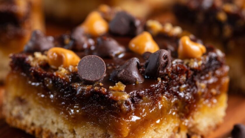 Chocolate Butterscotch Caramel Bars Recipe