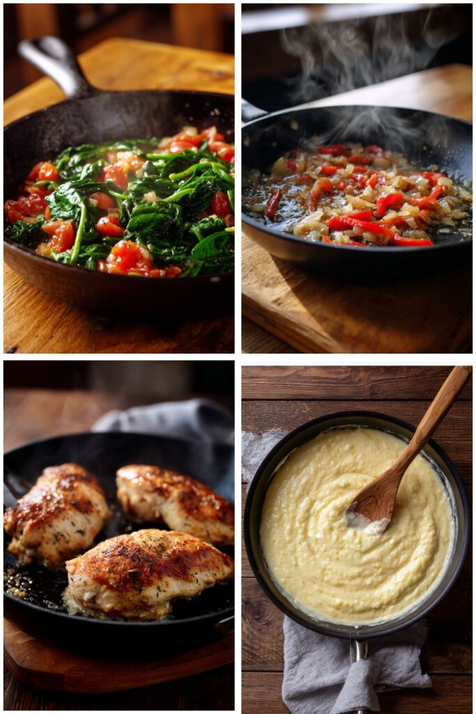 Creamy Spinach and Red Pepper Stuffed Chicken Recipe