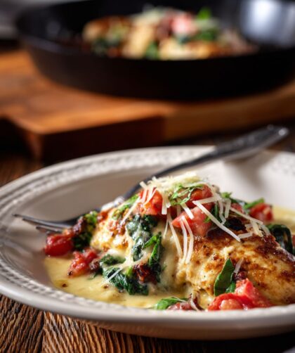 Creamy Spinach and Red Pepper Stuffed Chicken Recipe