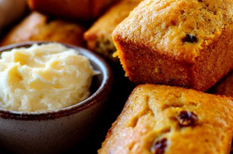 Mini Corn Loaves with Cranberries and Pecans Recipe