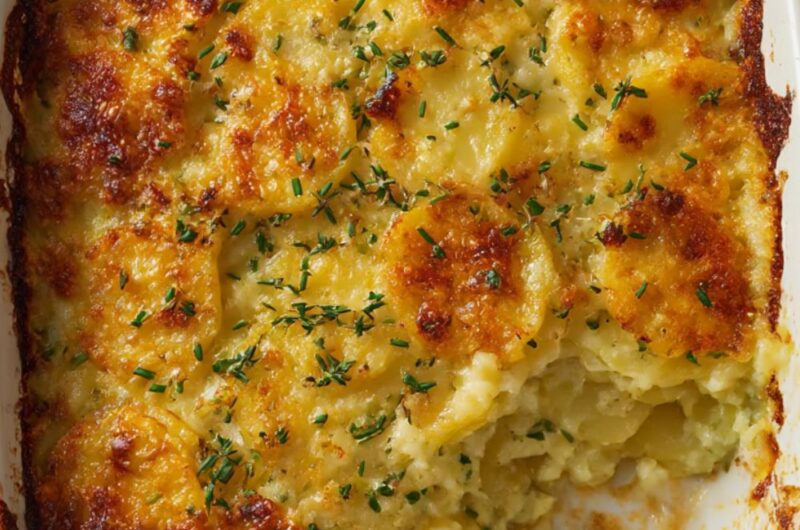 Potatoes au Gratin with Chives and Gruyère Recipe