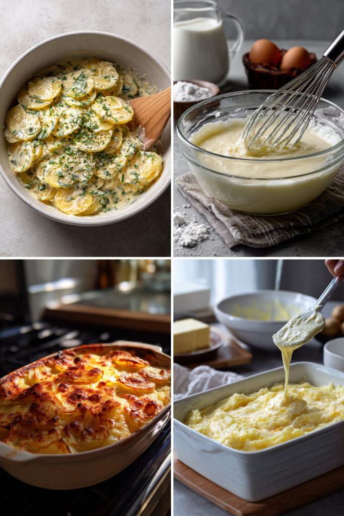 Potatoes au Gratin with Chives and Gruyère Recipe