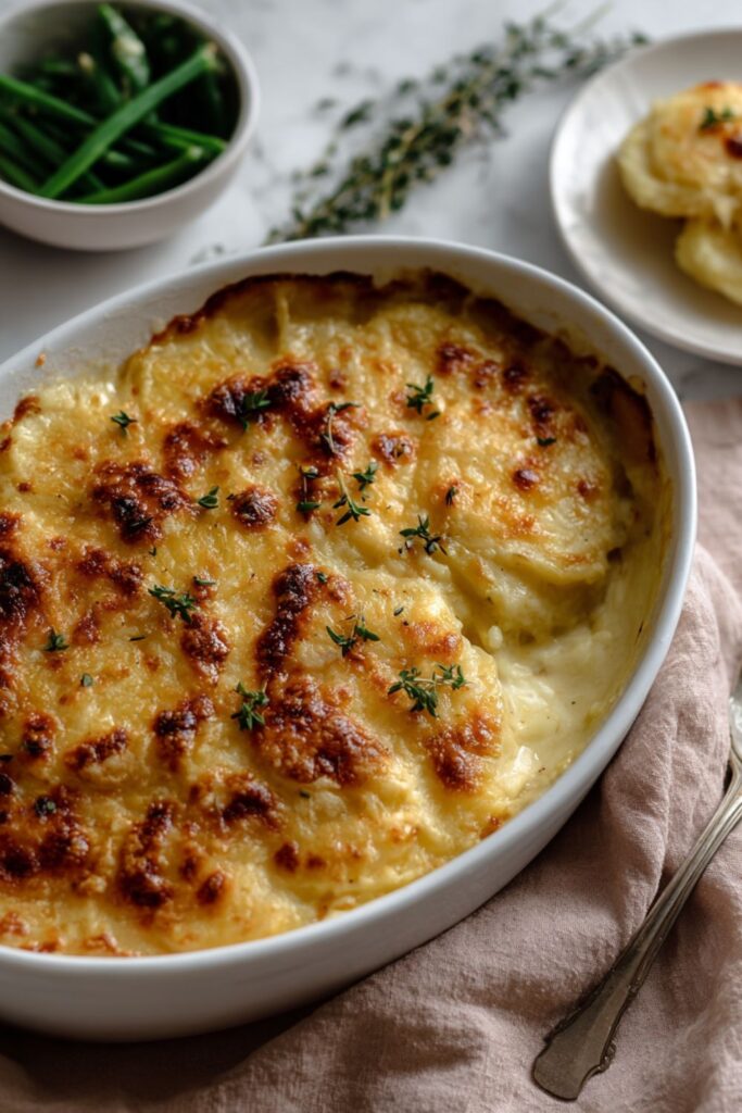 Potatoes au Gratin with Chives and Gruyère Recipe