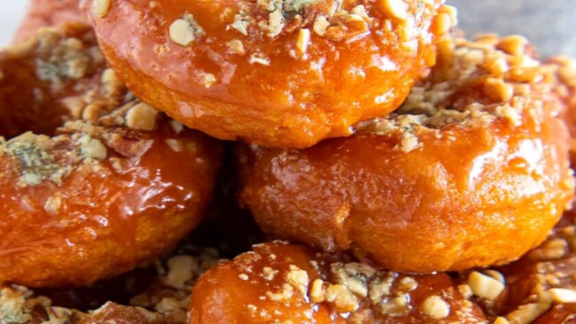 Pumpkin Spiced Donuts with Bourbon Caramel Glaze Recipe