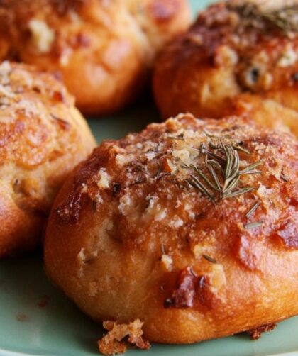 Rosemary-Onion Bread with Blue Cheese Topping Recipe
