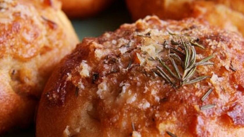 Rosemary-Onion Bread with Blue Cheese Topping Recipe