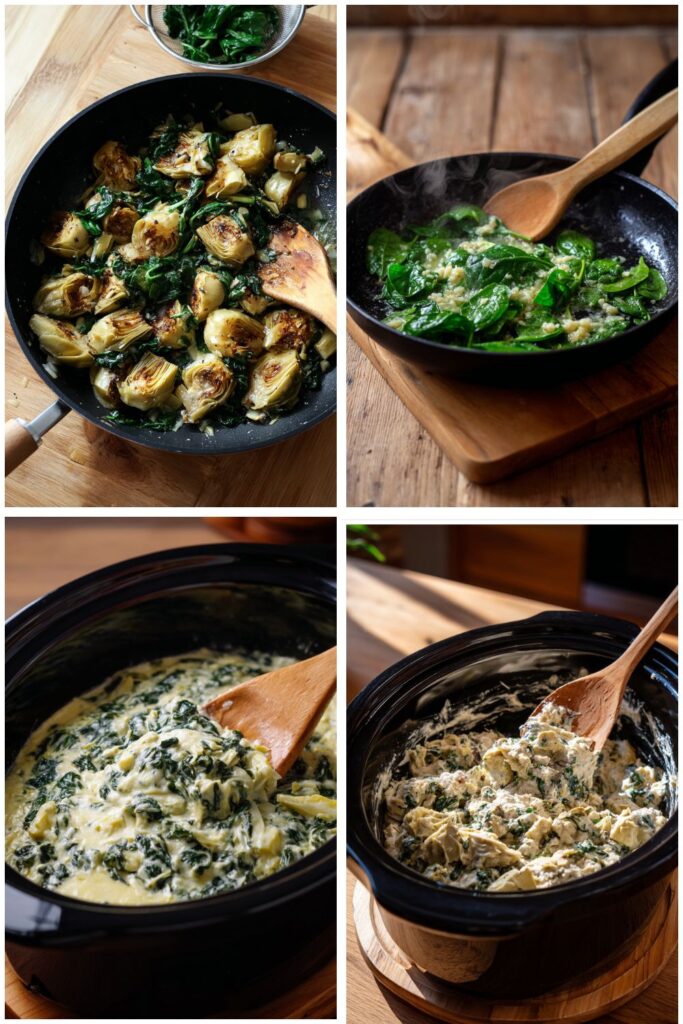 Slow Cooker Spinach Artichoke Dip Recipe