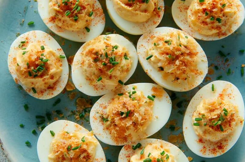 Sour Cream and Onion Deviled Eggs Recipe