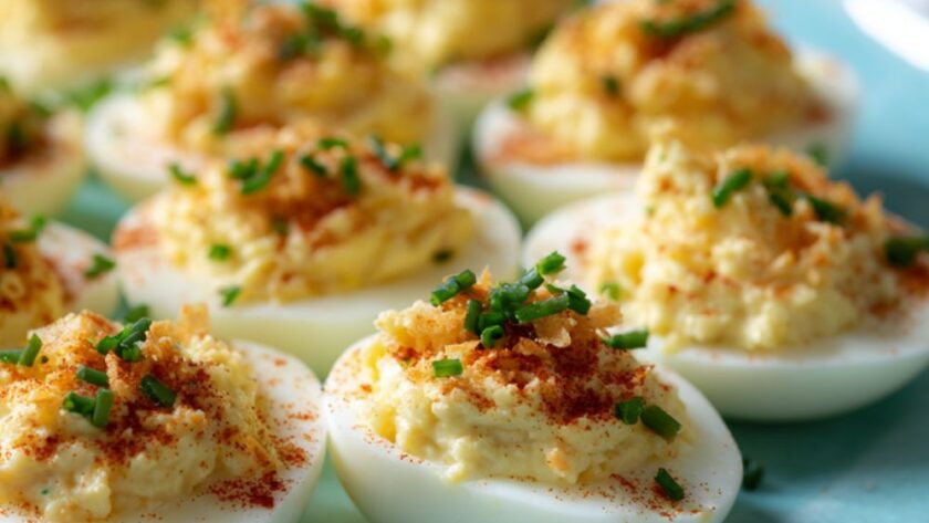 Sour Cream and Onion Deviled Eggs Recipe