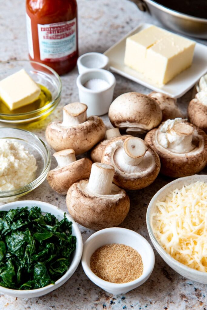 Spicy Spinach-Stuffed Mushrooms Recipe