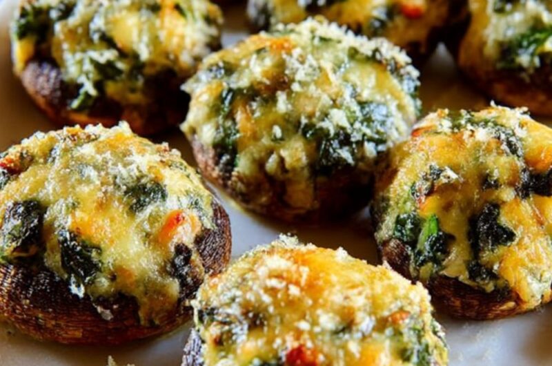 Spicy Spinach-Stuffed Mushrooms Recipe