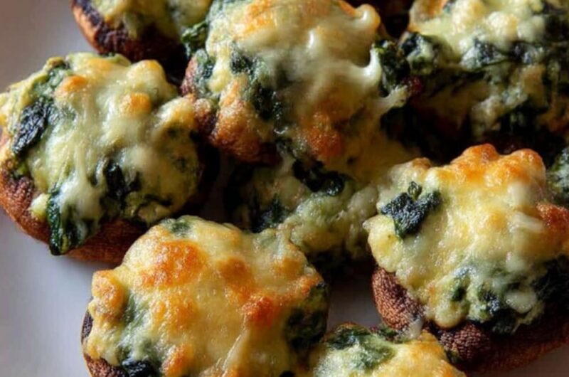 Spicy Spinach-Stuffed Mushrooms Recipe