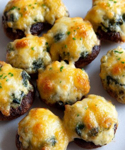 Spicy Spinach-Stuffed Mushrooms Recipe