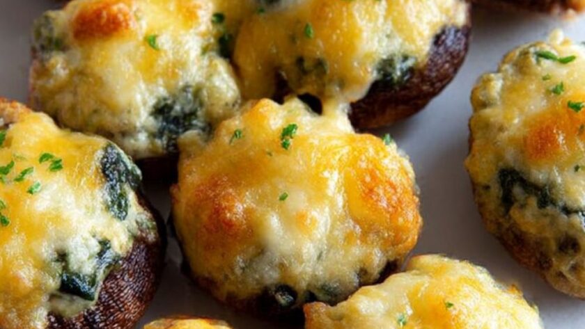 Spicy Spinach-Stuffed Mushrooms Recipe