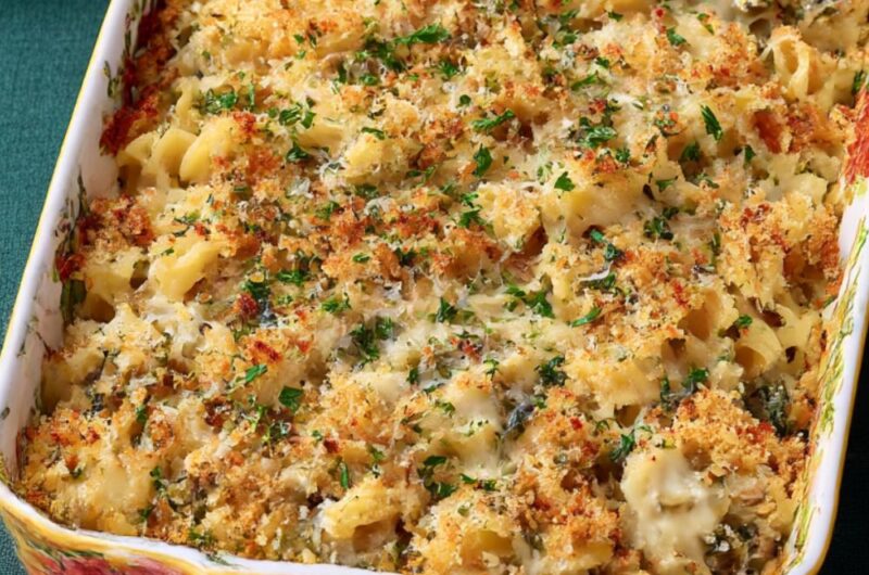 Spinach-Artichoke Tuna Noodle Casserole Recipe