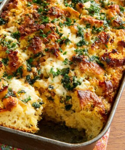 Spinach, Feta, and Sun-Dried Tomato Strata Recipe