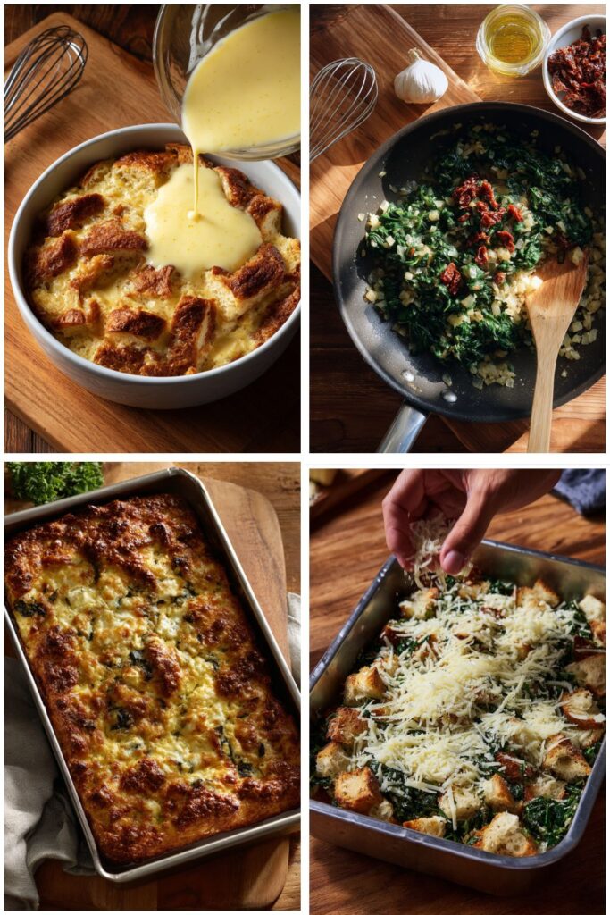 Spinach, Feta, and Sun-Dried Tomato Strata Recipe