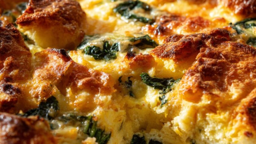 Spinach, Feta, and Sun-Dried Tomato Strata Recipe