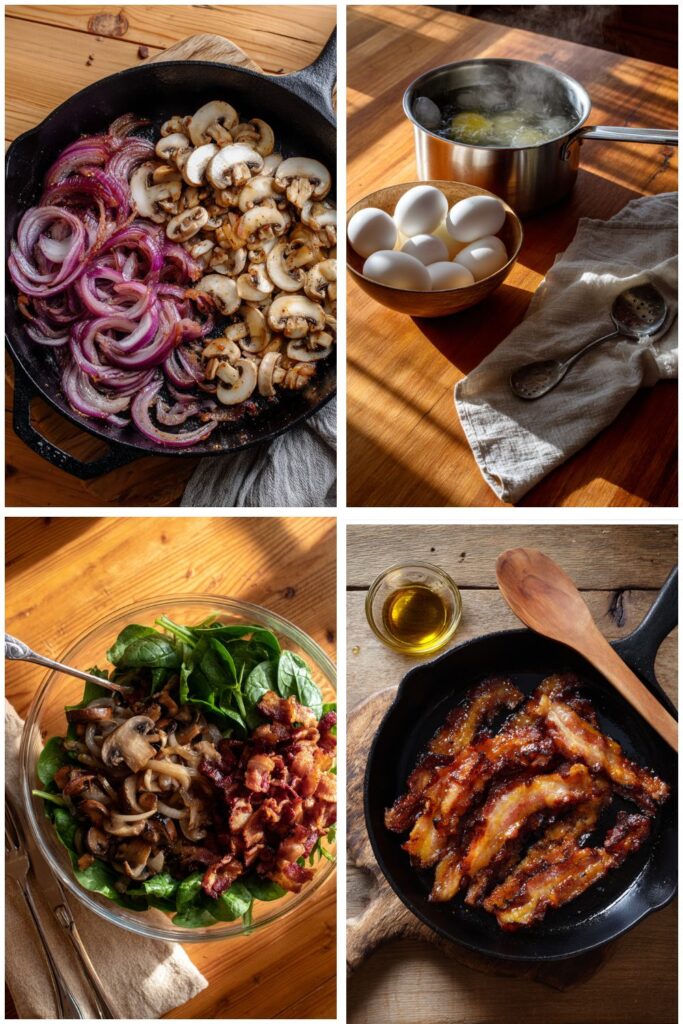 Spinach Salad with Hot Bacon Dressing Recipe