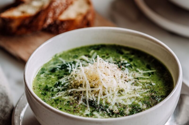 Spinach Soup with Gruyere Recipe