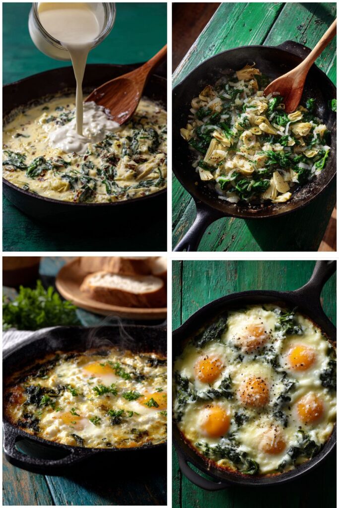 Spinach and Artichoke Baked Eggs Recipe
