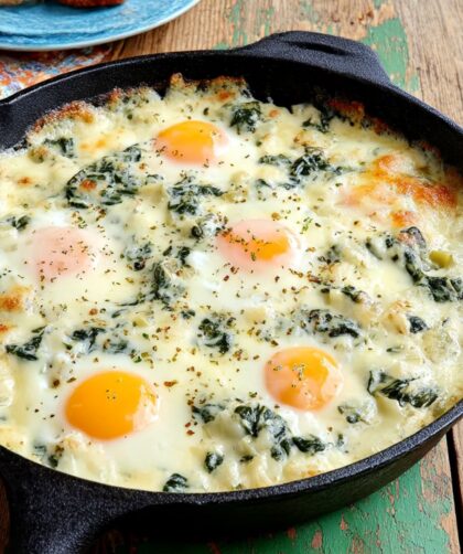 Spinach and Artichoke Baked Eggs Recipe