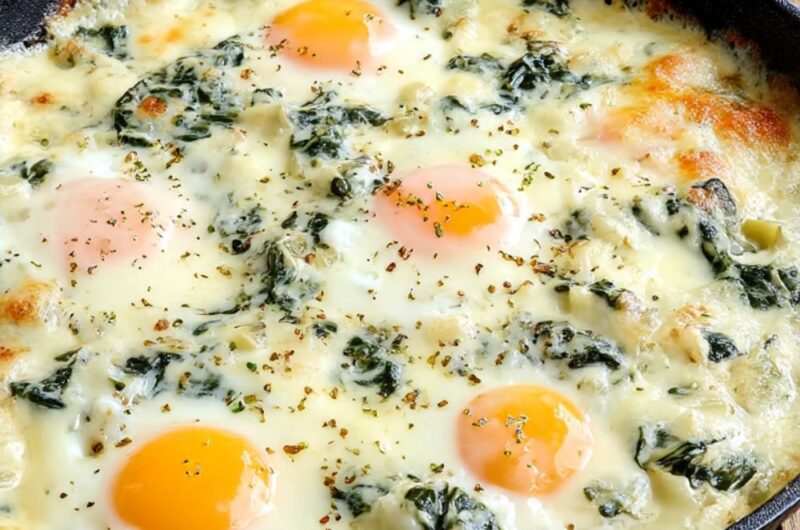 Spinach and Artichoke Baked Eggs Recipe