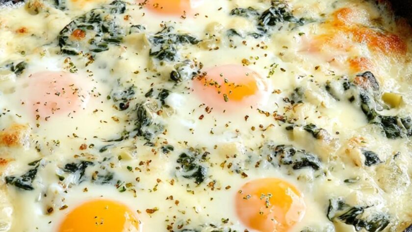 Spinach and Artichoke Baked Eggs Recipe
