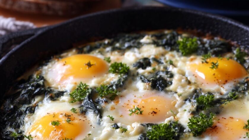 Spinach and Artichoke Baked Eggs Recipe