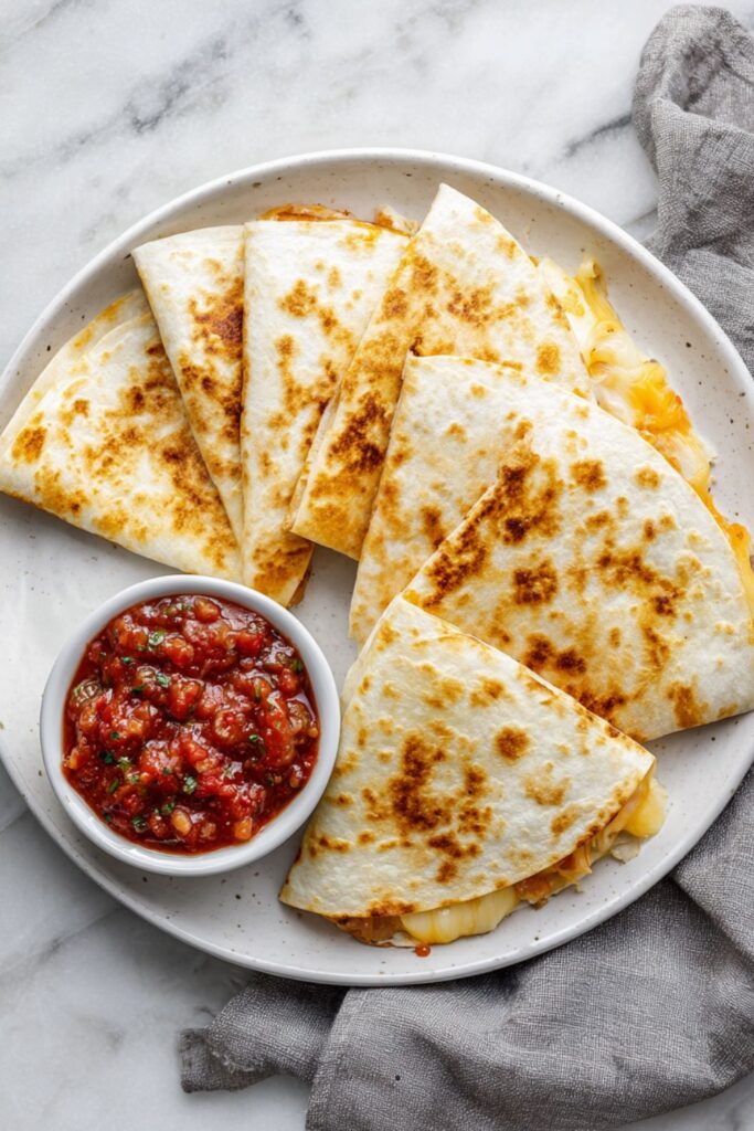 Spinach and Mushroom Quesadillas Recipe