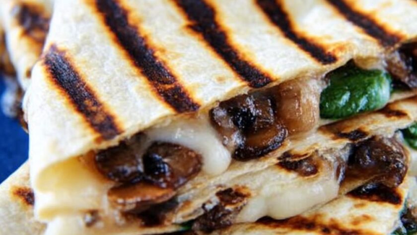 Spinach and Mushroom Quesadillas Recipe