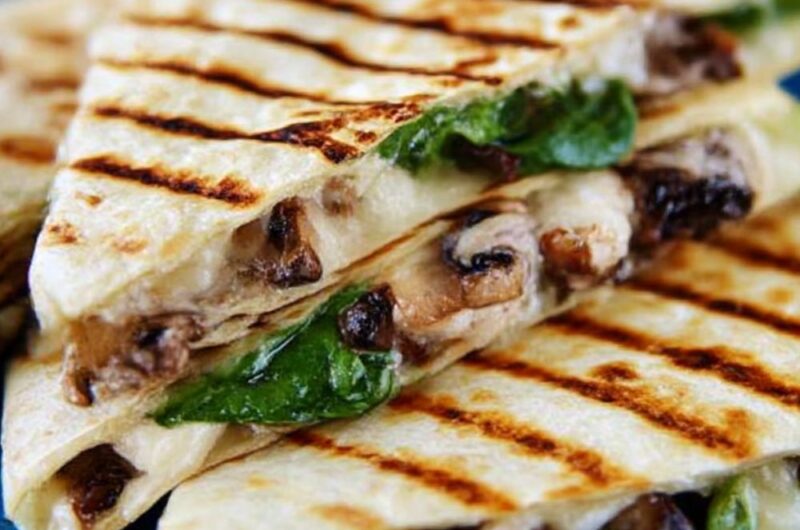 Spinach and Mushroom Quesadillas Recipe