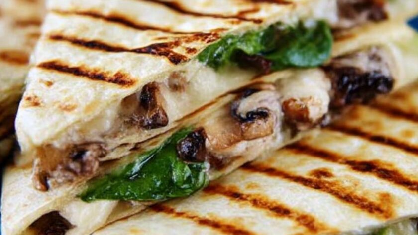 Spinach and Mushroom Quesadillas Recipe
