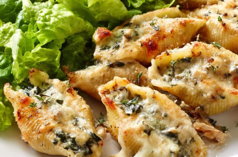 Spinach and Mushroom Stuffed Shells Recipe