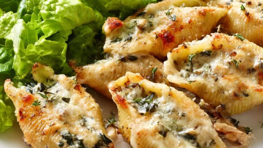 Spinach and Mushroom Stuffed Shells Recipe